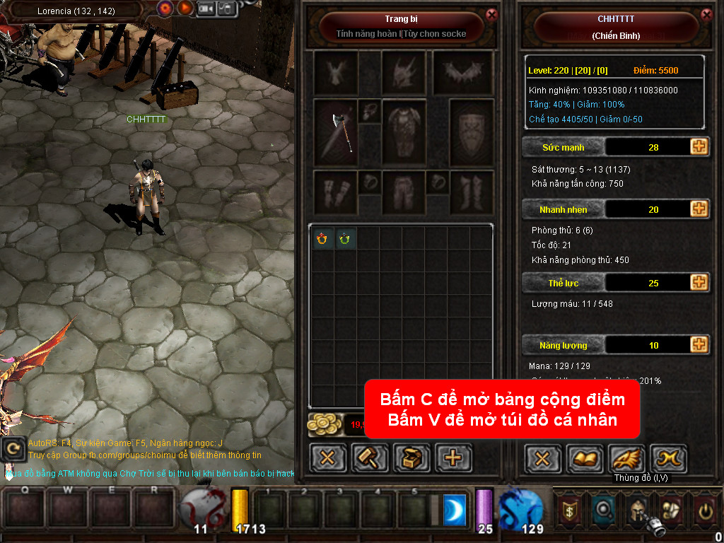 Chức năng chính của Game MU Sơn Hà